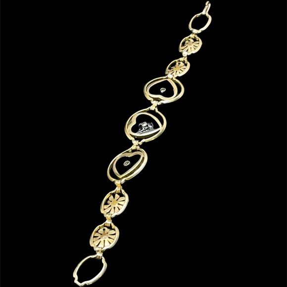 Victorian gold and onyx heart bracelet - Picture 8 of 9